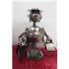 Image 3 : 3 Metal Sculptures: 2 Wine Holders and Bank Tallest 15''