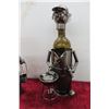 Image 5 : 3 Metal Sculptures: 2 Wine Holders and Bank Tallest 15''