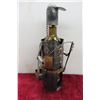 Image 7 : 3 Metal Sculptures: 2 Wine Holders and Bank Tallest 15''