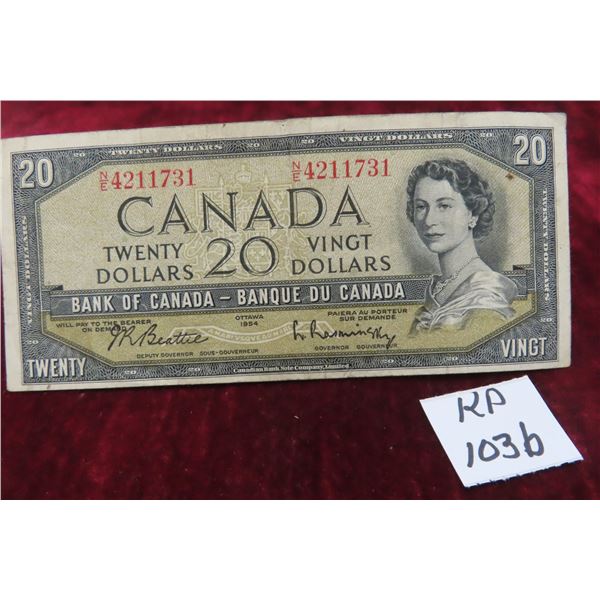 1954 Canada $20 Bill