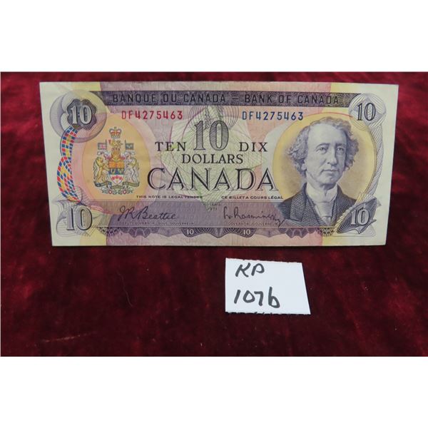 Nice 1971 Canada $10 Bill