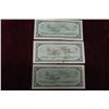Image 2 : 3 Nice 1954 Canada $1 Bills