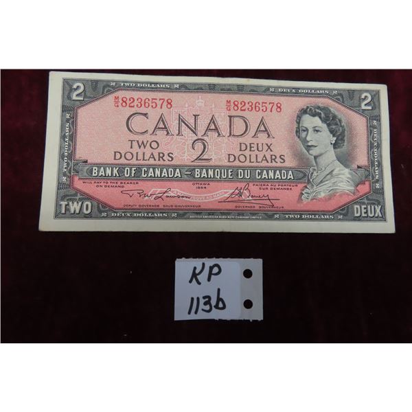 1954 Canada $2 Bill - Nice