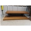 Image 5 : 2 Industrial Look Shelves 35x13 and Painted Cabinet 26x19x8