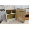 Image 8 : 2 Industrial Look Shelves 35x13 and Painted Cabinet 26x19x8