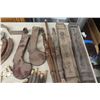 Image 2 : Vintage Wood Mouldings, Chair Pieces, Pedestal Base, Hinges, Hardware and More