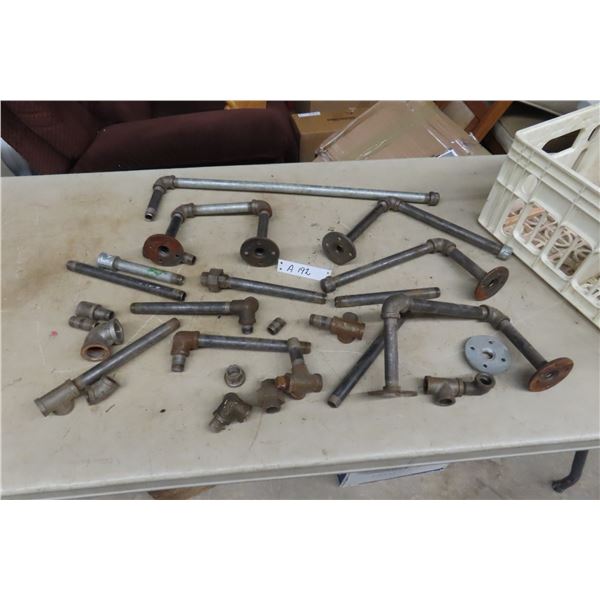 Galvanized Pipe and Fittings For a Repurpose Industrial Look Project 