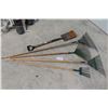 Image 1 : Yard Tools Scraping Shovel and Fan Rakes