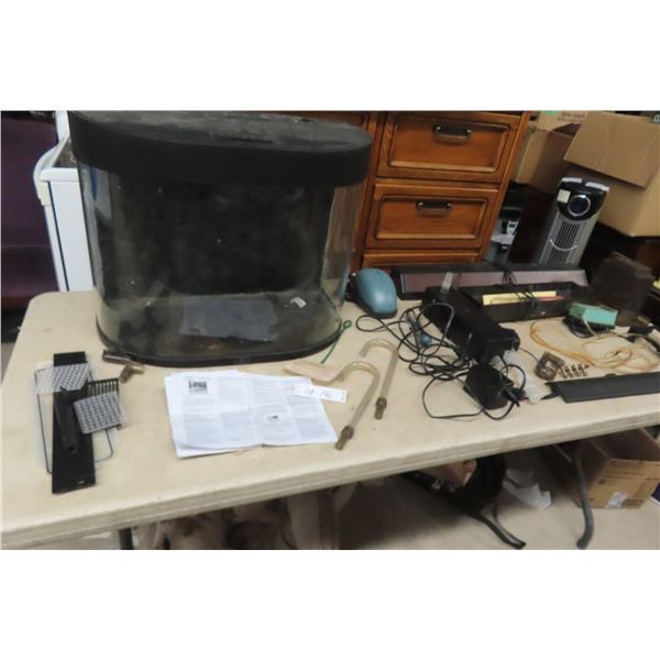 Fish Aquarium 19x24x14 with Lights and Accessories 