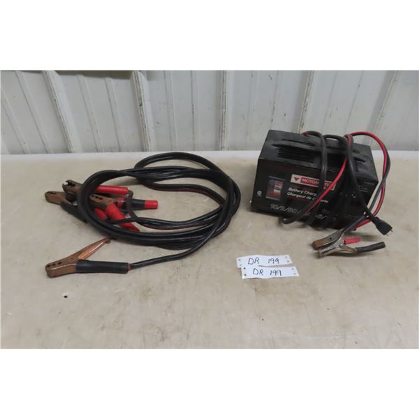 Motomaster Batter Charger 6/12V 50Amp and Booster Cables
