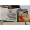 Image 8 : Vintage Cast Dipper, Wash Board and Hard Cover Books