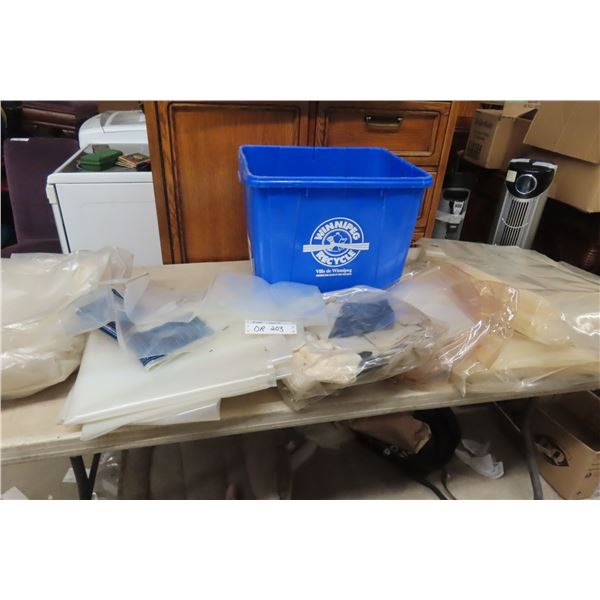 Plastic Bags and Recylcing Bin
