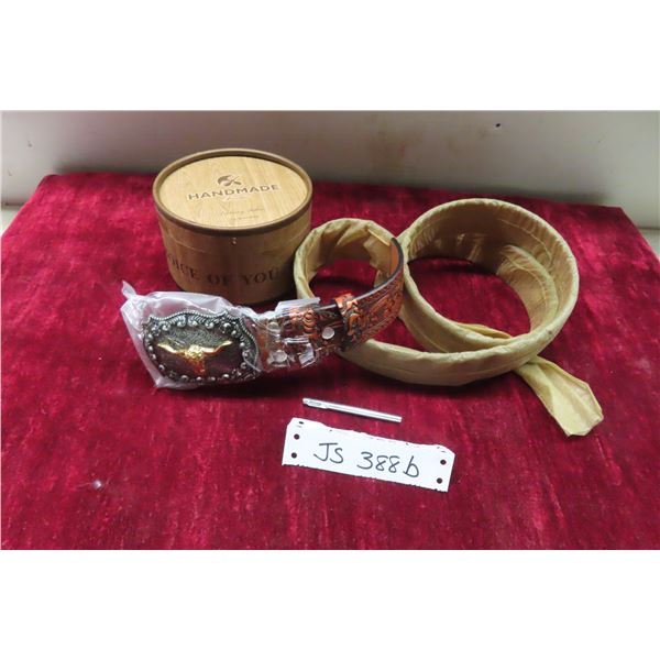 New Handmade Leather Belt with Buckle