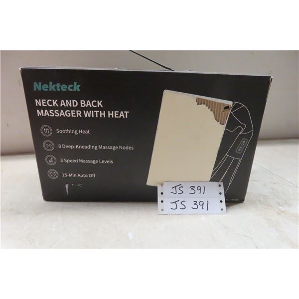 Nekteck Neck and Back Massager with Heat New Or Store Return 