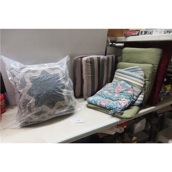 3 New Cushions and 7 Chair Cushions