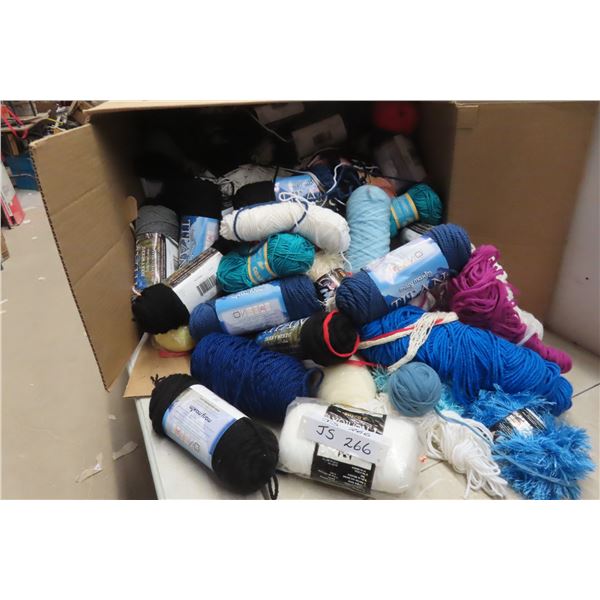 Box Full of Yarn Mostly New 