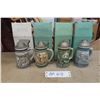 Image 1 : 4 Avon 'Endangered Species' Mini Steins in Boxes: Mountain Zebra, Bald Eagle, Giant Panda,and Asian 