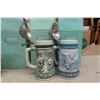 Image 6 : 4 Avon 'Endangered Species' Mini Steins in Boxes: Mountain Zebra, Bald Eagle, Giant Panda,and Asian 