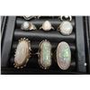 Image 4 : Costume Jewelery in Cases: 22 Rings, 9 pairs Earrings, Suisse Watch and 4 Pkgs Pierced Hoops