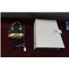 Image 8 : Costume Jewelery in Cases: 22 Rings, 9 pairs Earrings, Suisse Watch and 4 Pkgs Pierced Hoops
