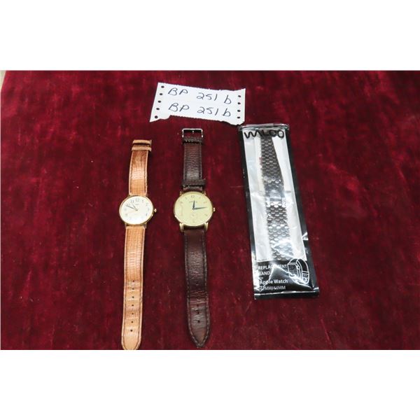 2 Watches: Orvis (Face Cracked)  Timex and New Apple Watch Band