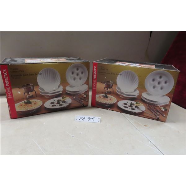 (2) 13 pc Seafood Sets New Old Stock 