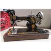 Image 2 : Antique Electric Singer Sewing Machine with Locking Case