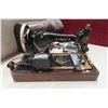 Image 9 : Antique Electric Singer Sewing Machine with Locking Case