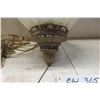 Image 4 : Hanging Glass and Brass Lamp