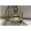 Image 2 : Vintage Hanging Glass Swag Lamp