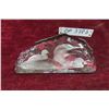 Image 1 : Heavy Crystal Engraved Duck Signed 5x8x2