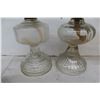 Image 3 : 5 Oil Lamps with Chimneys Tallest 18''