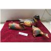 Image 1 : 3 Wood Carved Ducks Largest 7x13x6