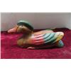 Image 4 : 3 Wood Carved Ducks Largest 7x13x6
