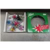Image 5 : Vintage Christmas Treetop Decorations, Stained Glass Ornaments