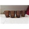 Image 6 : 3 Pyrex Mixing Bowls and 4 Anchor Amber Coffee Mugs with Mug Tree