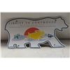 Image 7 : Hand Painted Saw and Novelty Plate 'Winter Road 2015'