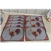 Image 8 : 8 Rooster Place Mats, Cow Creamers, Piggy Salt Pepper Shakers and Wall Decals