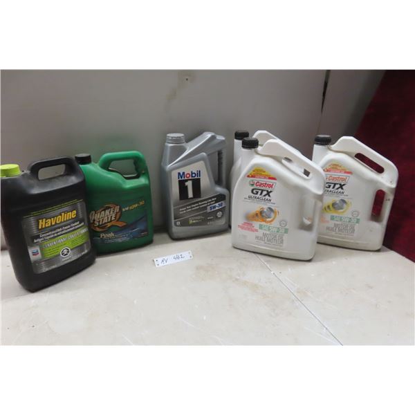 Unopened 3 5L 5W30 Oil 4.4L 10W30 and 3.78L Antifreeze