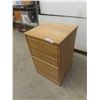 Image 2 : 2 Drawer Wood File Cabinet 30'' x 18'' x 18 1/2'' 