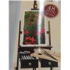 Image 3 : Art Studio 48pce All Wood Easel Including 36 Tubes of Paint 