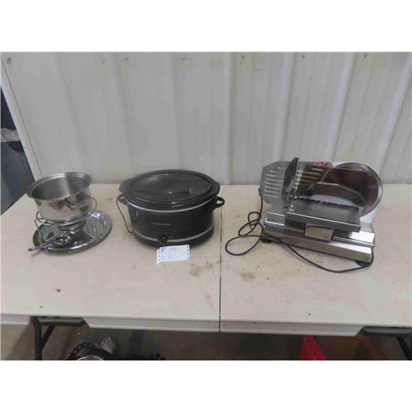 Hamilton Beach Slow Cooker, Electric Meat Slicer, Warmer 