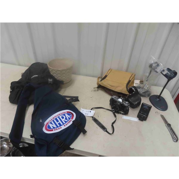 Minolta XGI Camera, Planter, Backpack & More 