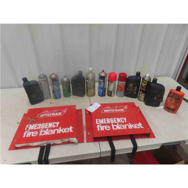 2 Battle Blaze Blankets, Oils, Lubes, Cleaning Products. 
