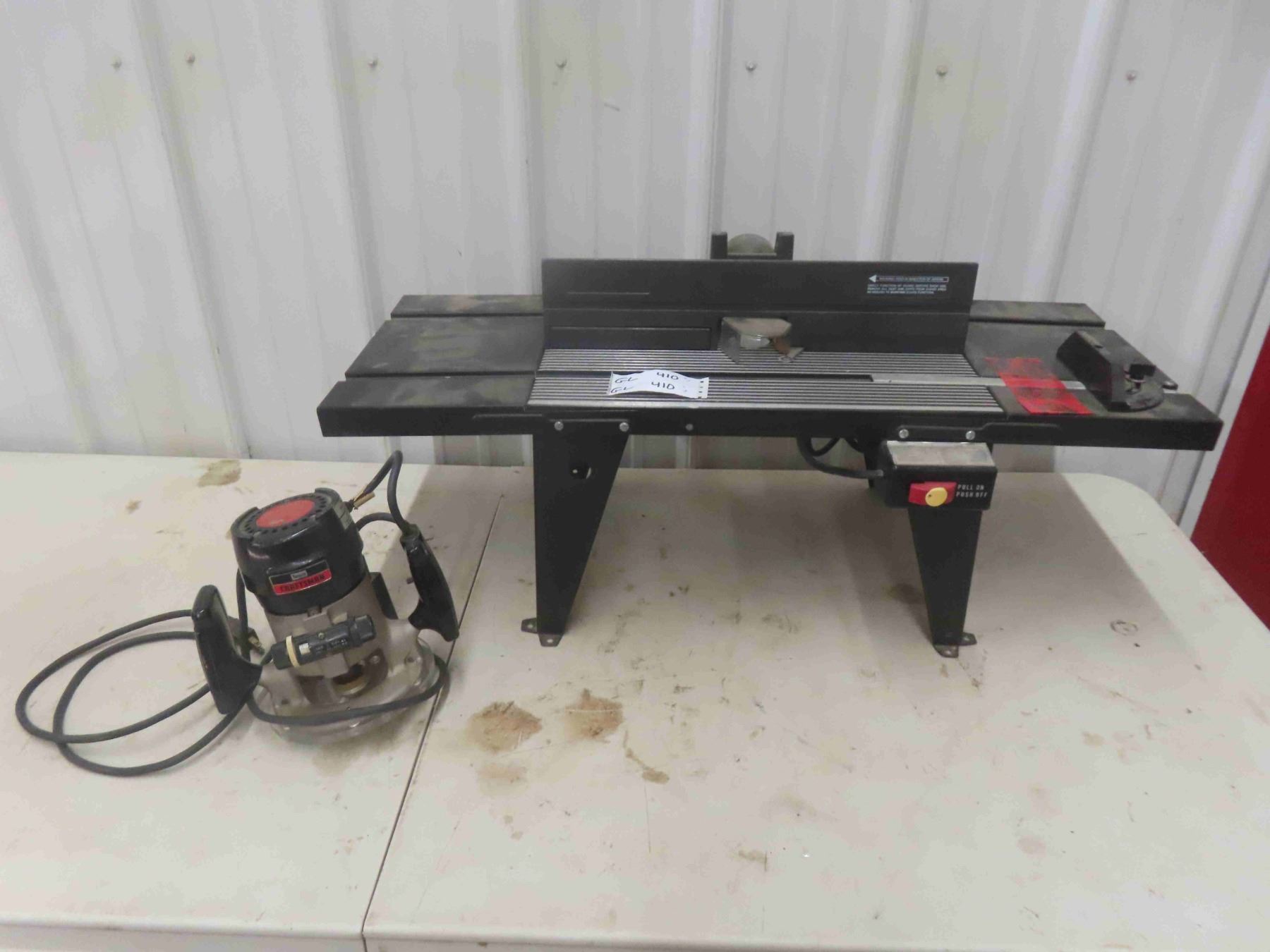 Craftsman 6.5amp Plunge Router with Router Table - McSherry Auction ...