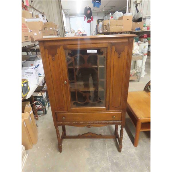 Walnut China Cabinet 58'' x 36'' x 14'' 