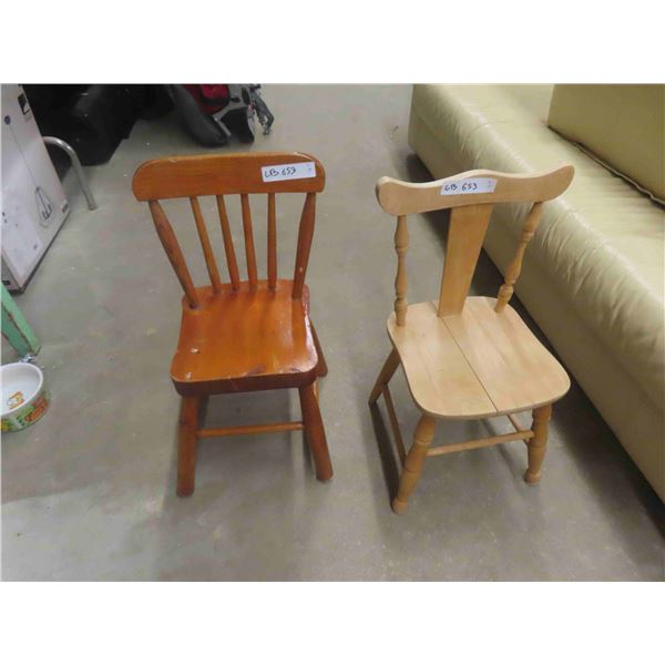 2 Child Wood Chairs