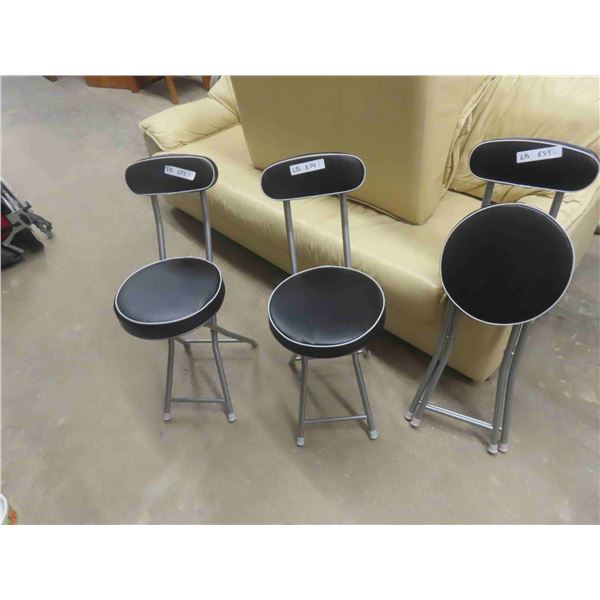 3 Folding Stools 