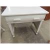 Image 2 : Painted Desk 28'' x 30'' x 19'' with Wicker Stool 
