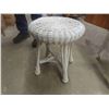 Image 4 : Painted Desk 28'' x 30'' x 19'' with Wicker Stool 